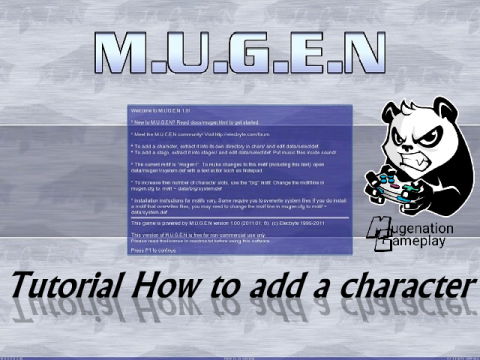 Tutorial come aggiungere un personaggio in Mugen