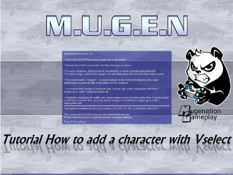 Tutorial how to add a character with Vselect